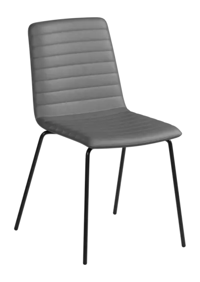 ARCA MEET BLACK, židle konferenční, ekologická kůže šedá